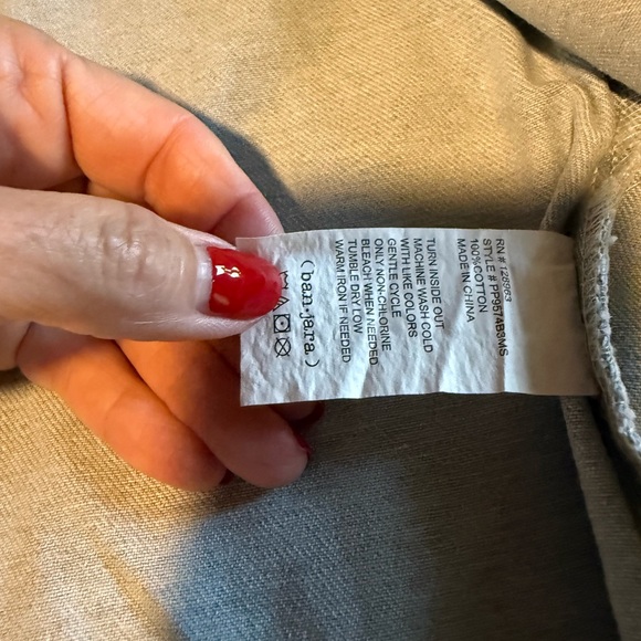 Women's Light Blue Button Down Shirt - Picture 5 of 5